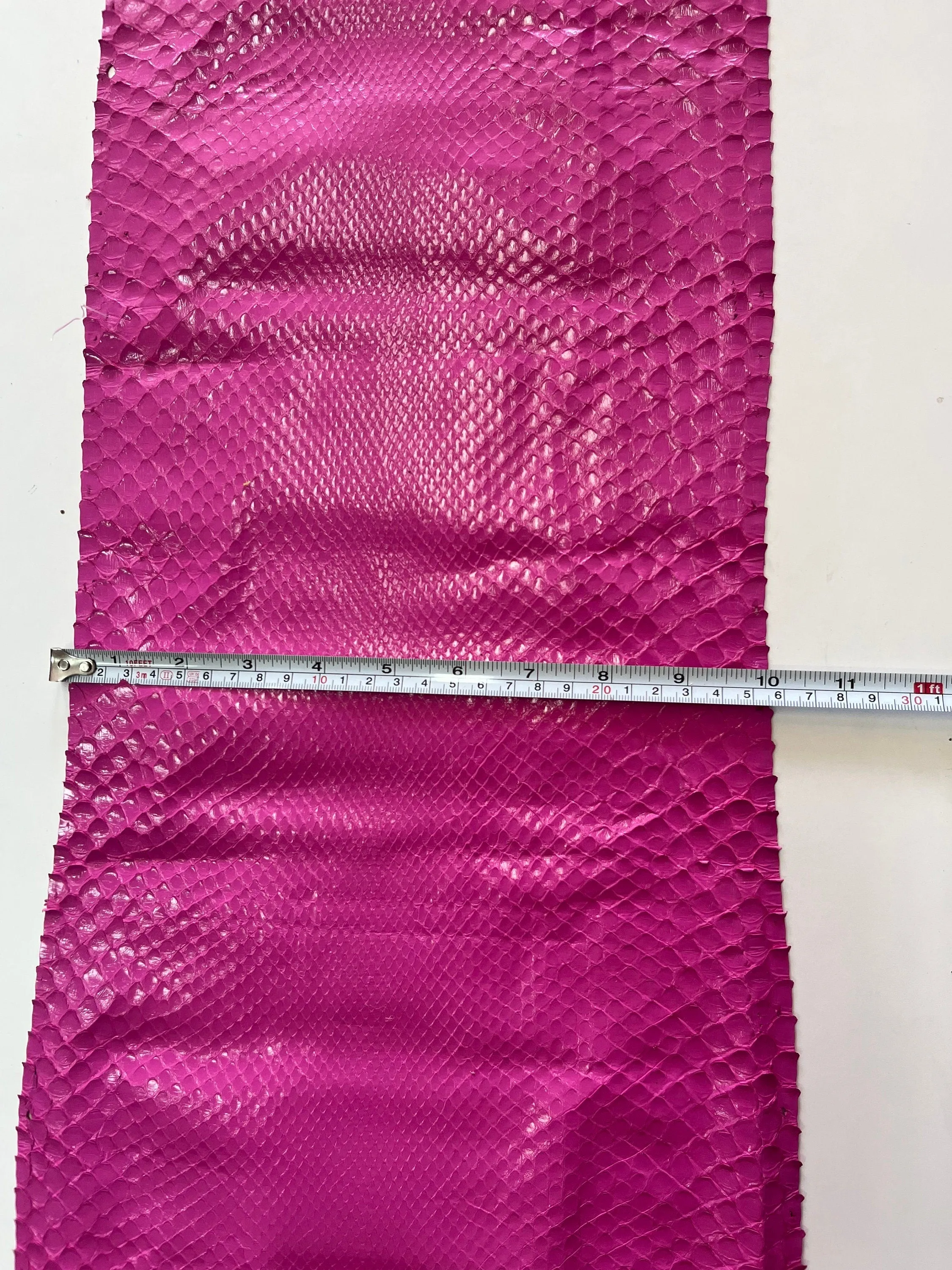 Genuine python leather, real snake leather glossy finished, long and wide snakeskin of thick 0,7mm(2 oz)