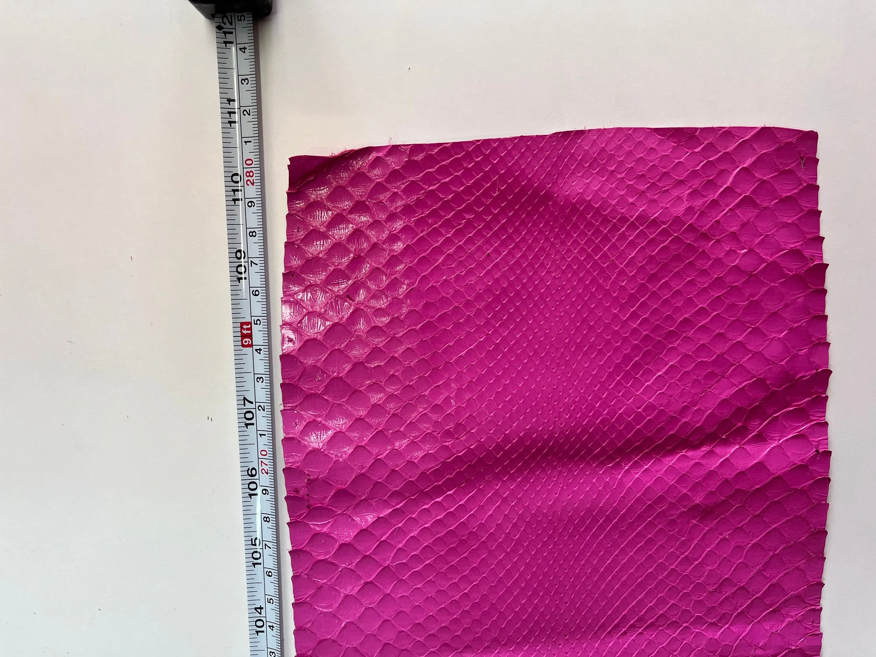 Genuine python leather, real snake leather glossy finished, long and wide snakeskin of thick 0,7mm(2 oz)
