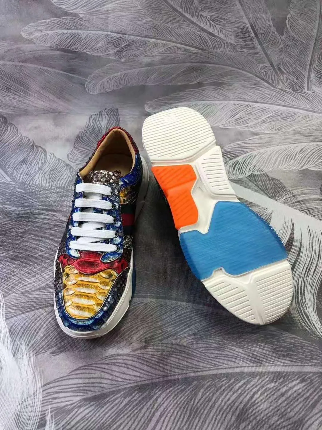 GENUINE PYTHON LOW TOP SNEAKERS