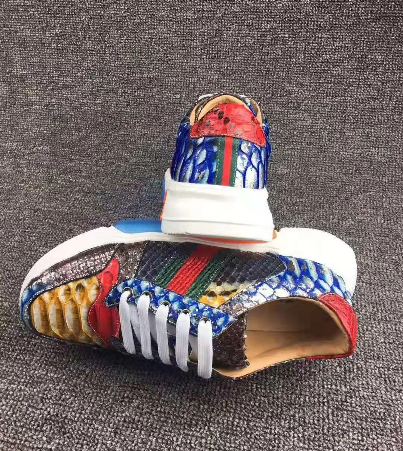 GENUINE PYTHON LOW TOP SNEAKERS