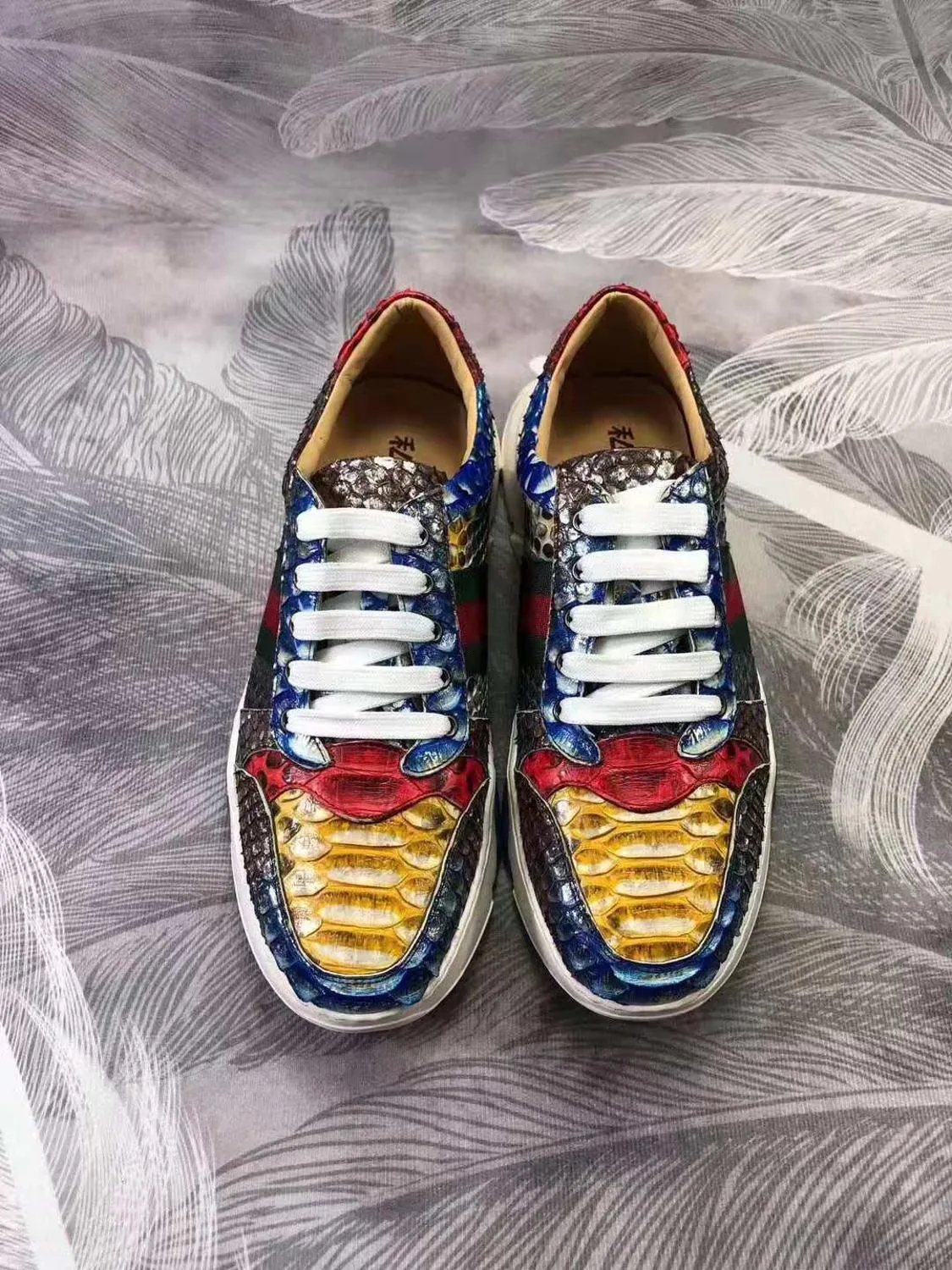 GENUINE PYTHON LOW TOP SNEAKERS