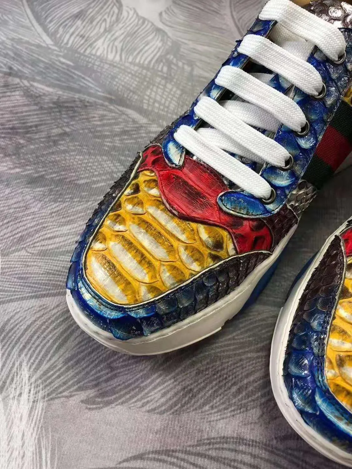 GENUINE PYTHON LOW TOP SNEAKERS