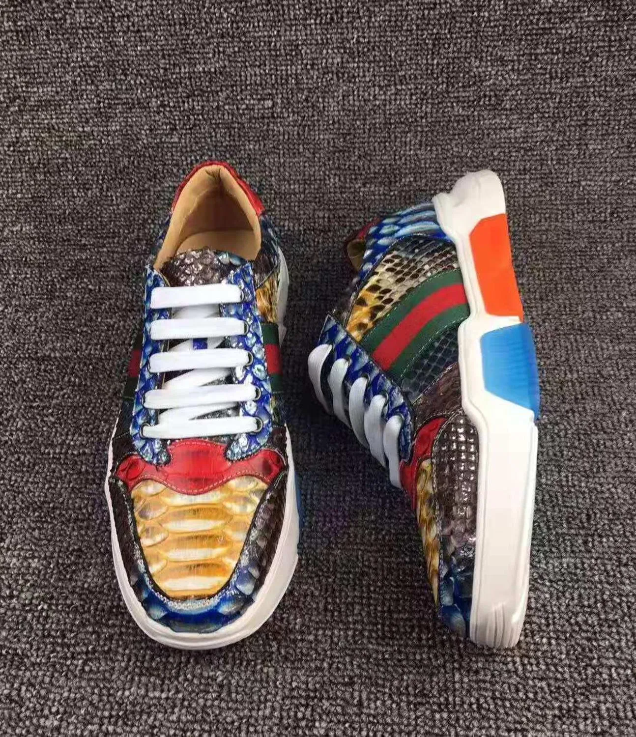 GENUINE PYTHON LOW TOP SNEAKERS