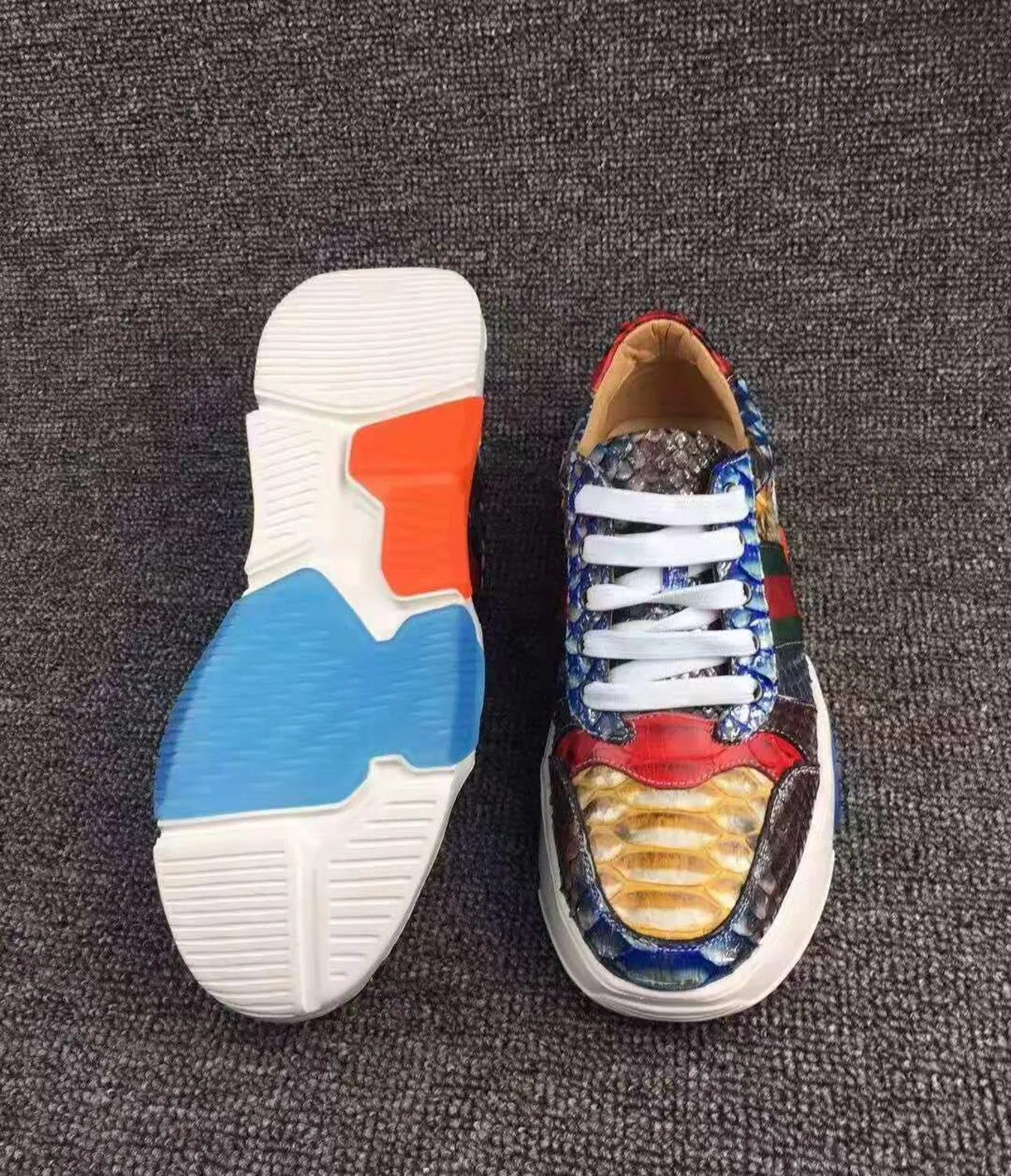 GENUINE PYTHON LOW TOP SNEAKERS