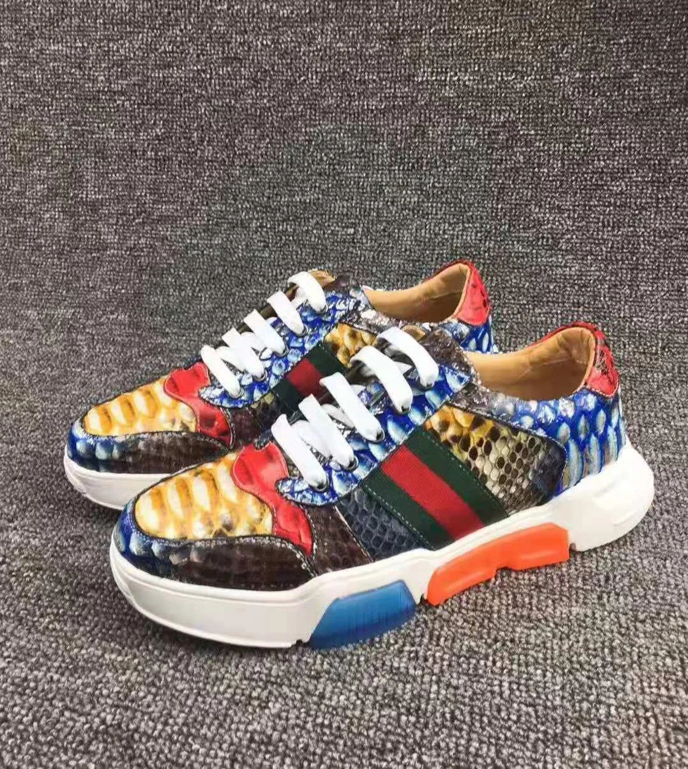 GENUINE PYTHON LOW TOP SNEAKERS