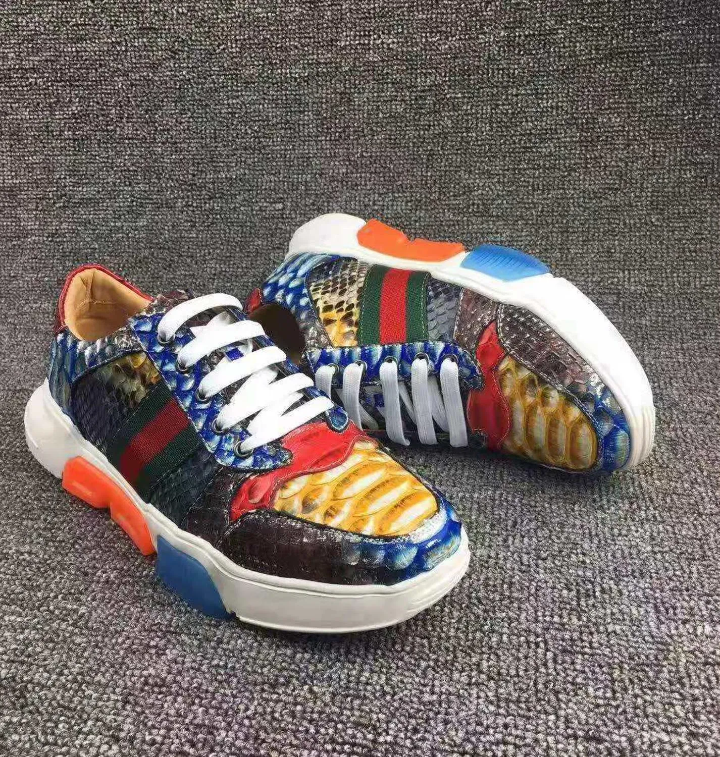 GENUINE PYTHON LOW TOP SNEAKERS