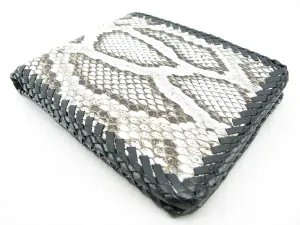 Genuine Python Snake Skin Leather Bifold Handmade Wallet ([B1] 6 Card Slots   2 ID Windows   2 Compartment for Bills, Burmese Natural)