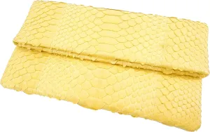 Genuine Python Snake Skin Leather Soft Fold Clutch Bag Purse
