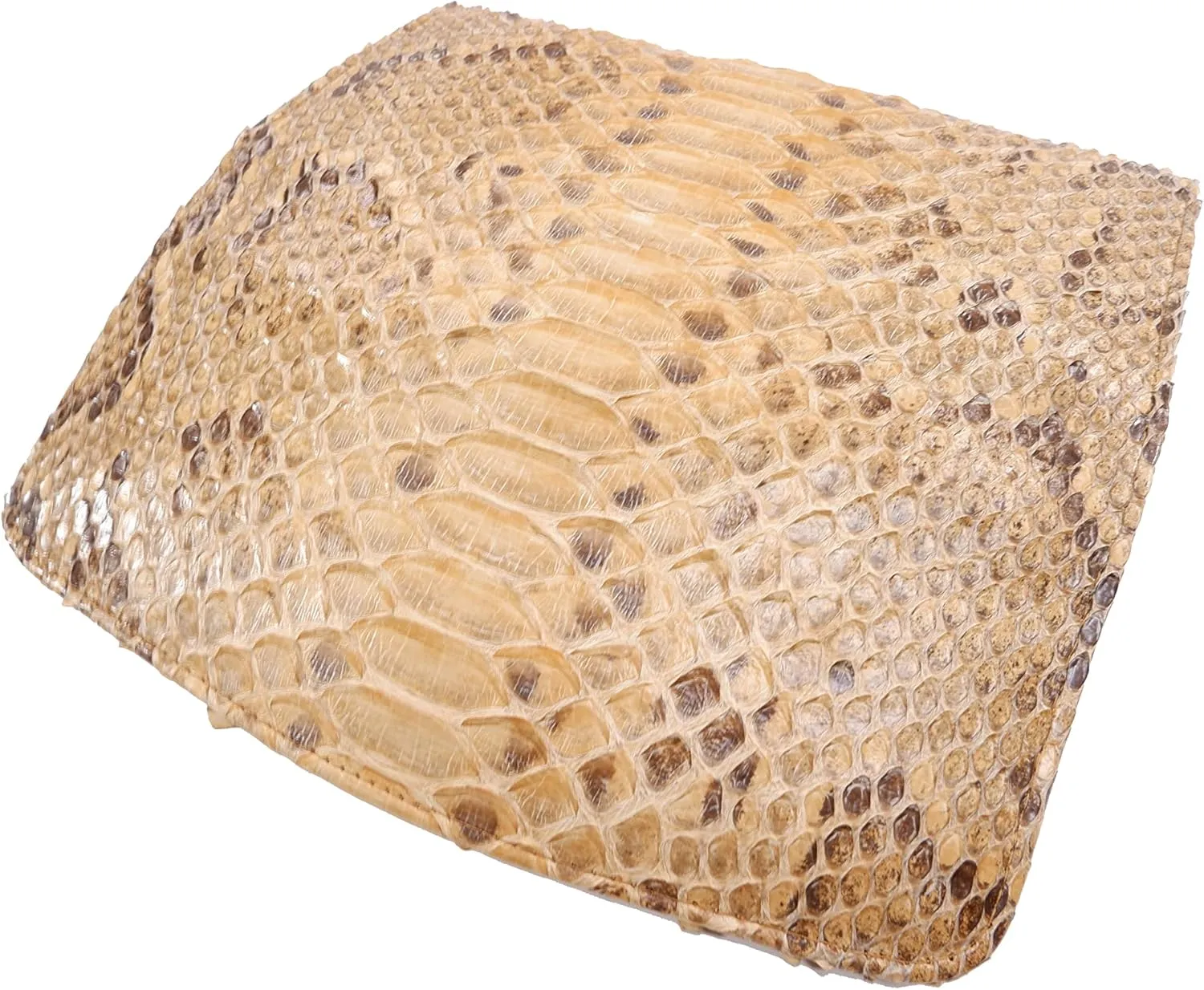 Genuine Python Snake Skin Leather Women's Trifold Clutch Wallet (Scale Burmese Beige)