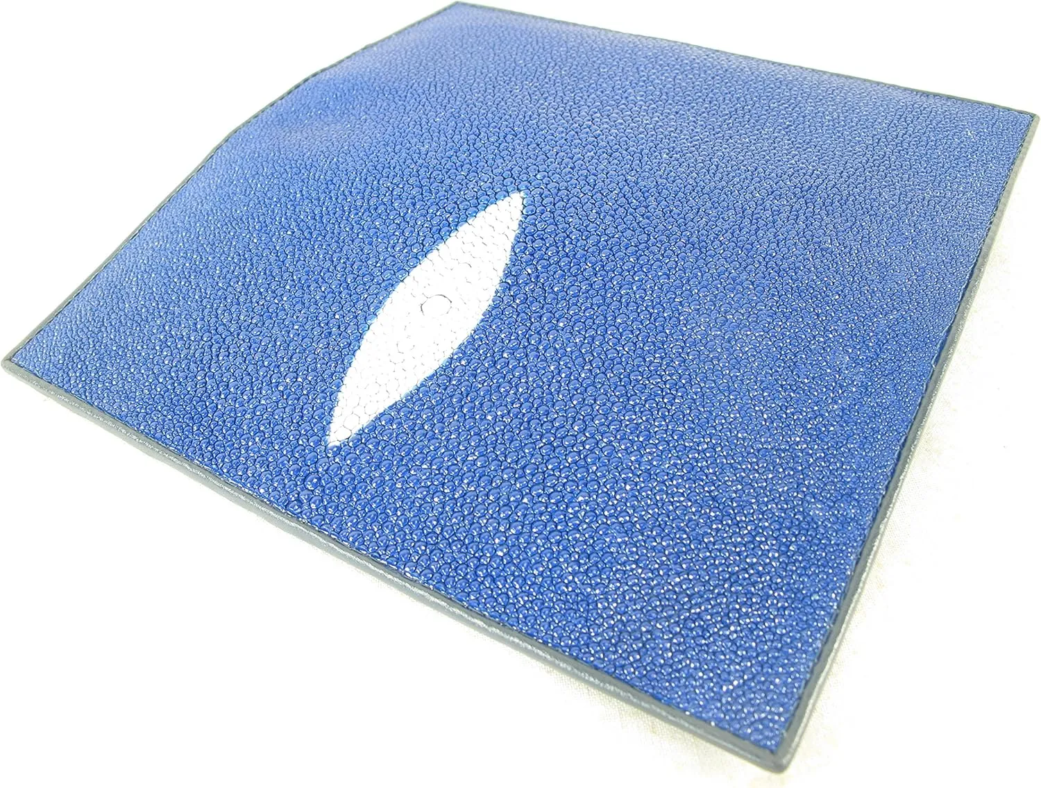 Genuine Stingray Skin Checkbook Wallet Clutch Purse (Cobalt Blue)