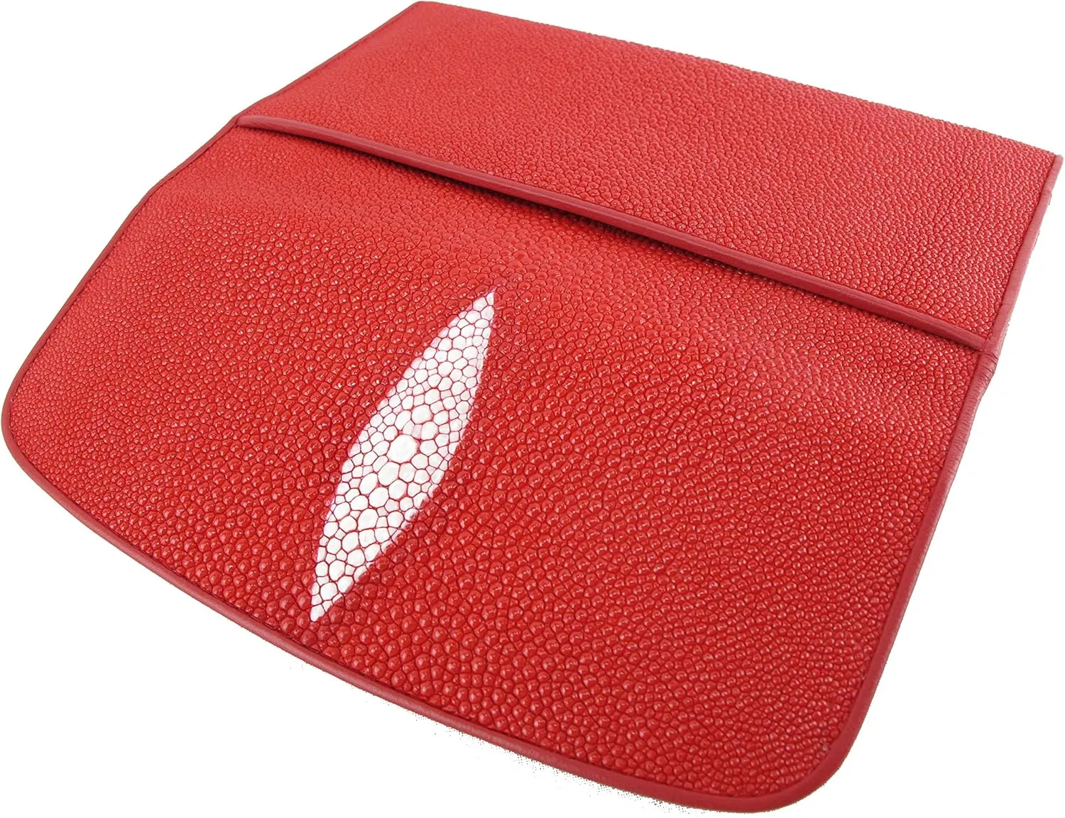 Genuine Stingray Skin Leather Women's Trifold Clutch Wallet Purse