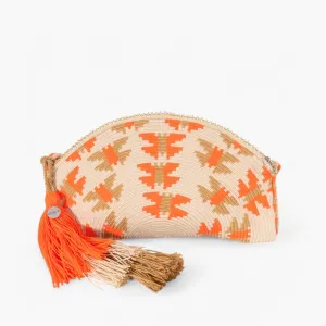 Geometric half-moon crossbody | Orange soda