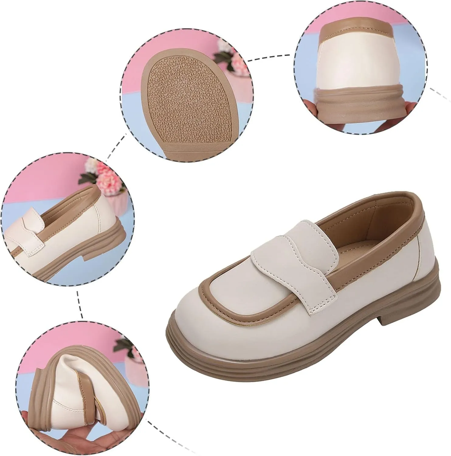 Girls Dress Shoes Toddler Girls Mary Jane Flats for School Party Wedding Shoes Kids Uniform Platform Shoes