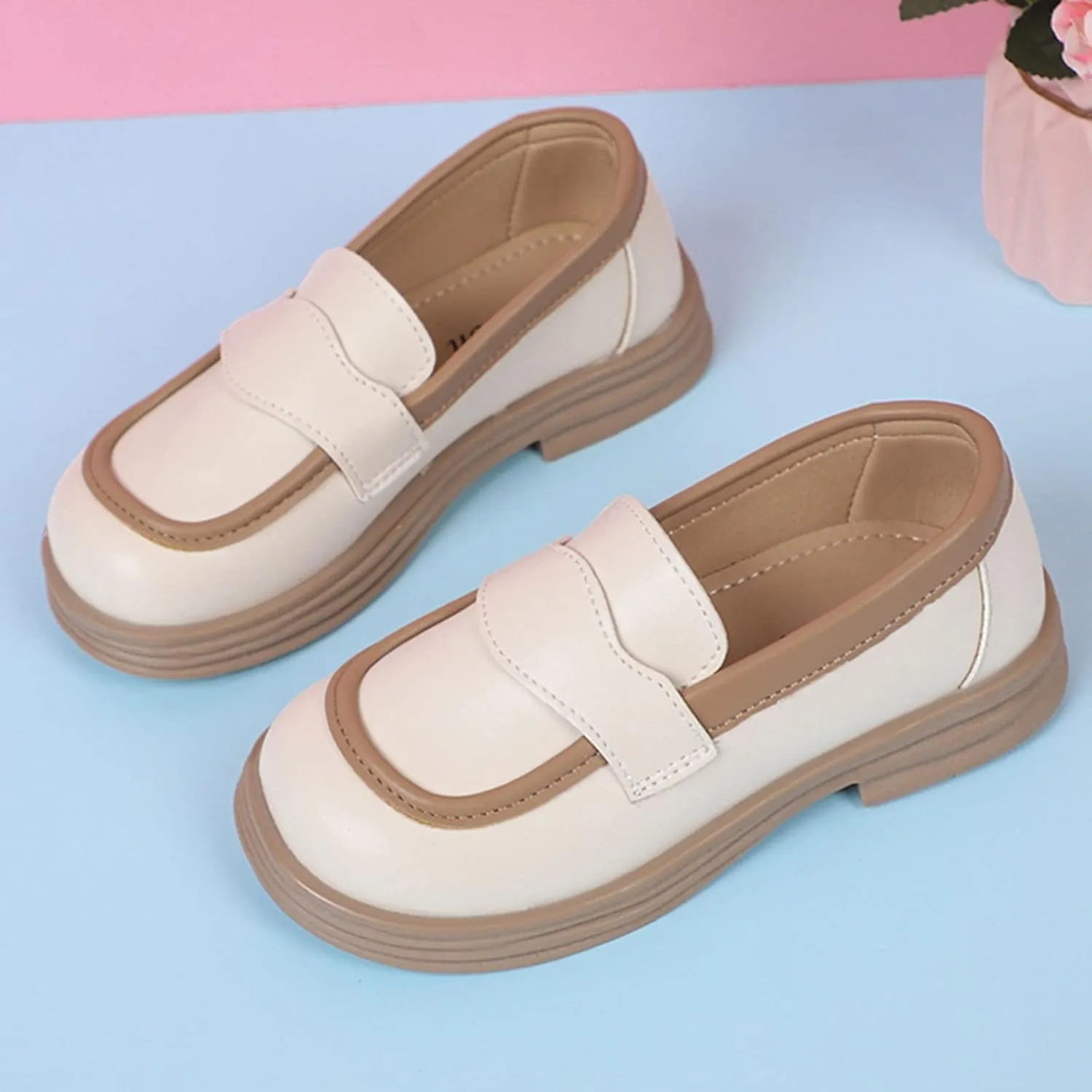Girls Dress Shoes Toddler Girls Mary Jane Flats for School Party Wedding Shoes Kids Uniform Platform Shoes