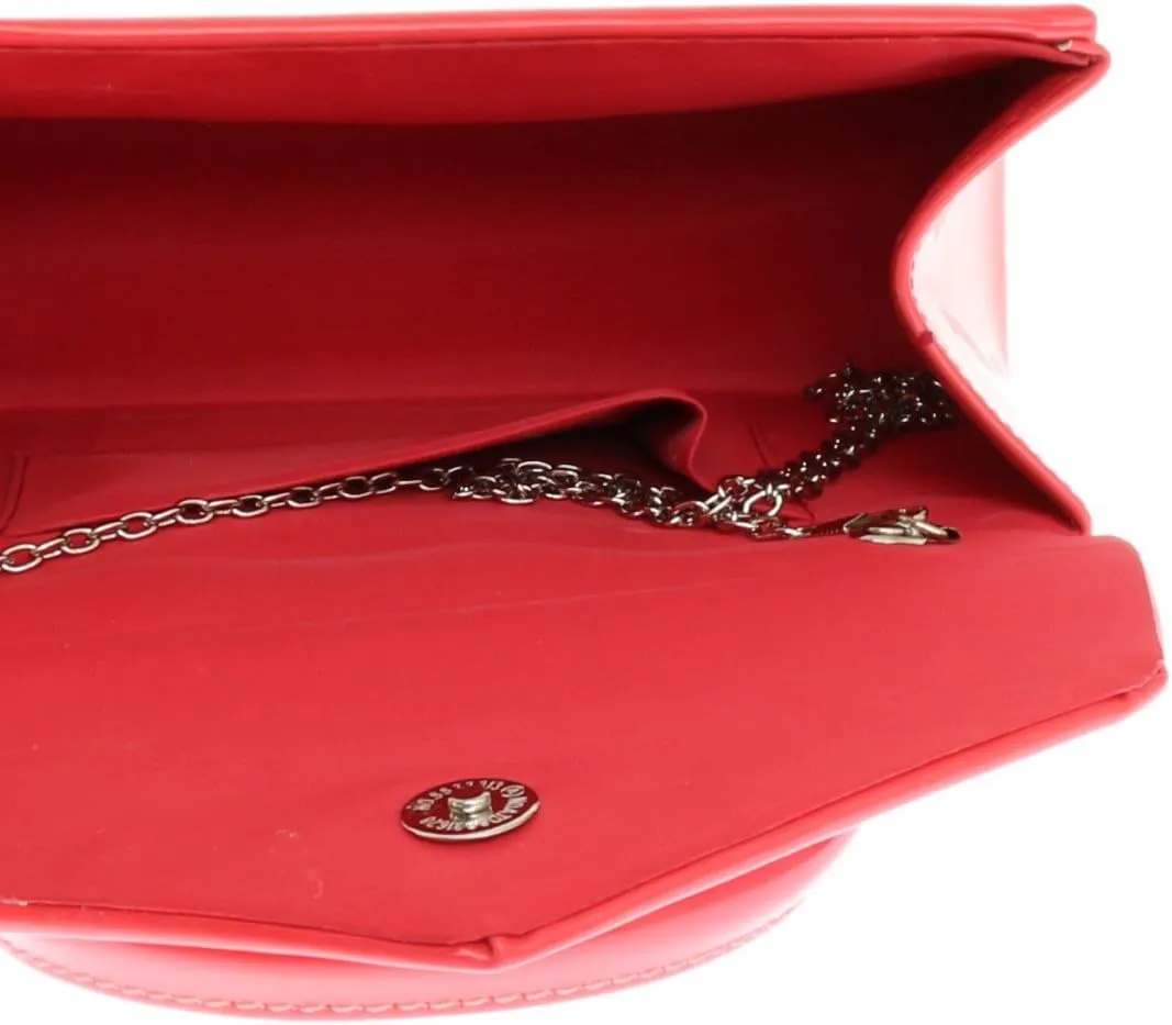 Girly HandBags Patent Clutch Bag Handbag Small Hard Case Ladies