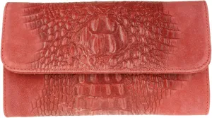 Girly HandBags Womens Crocodile Suede Clutch Bag