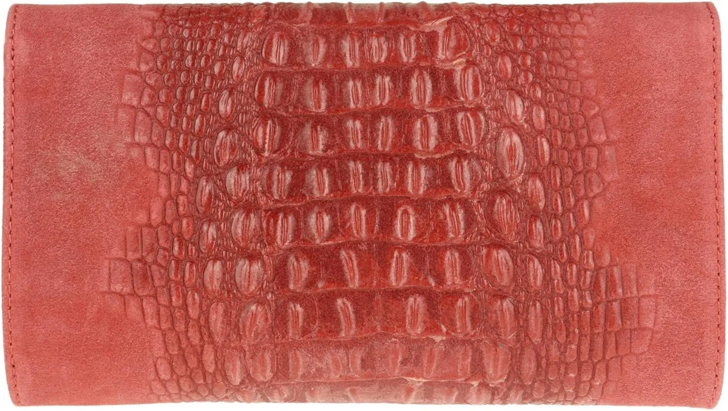 Girly HandBags Womens Crocodile Suede Clutch Bag