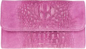 Girly HandBags Womens Crocodile Suede Clutch Bag
