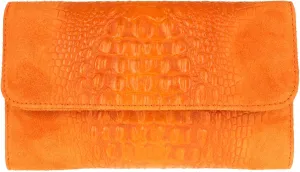 Girly HandBags Womens Crocodile Suede Clutch Bag