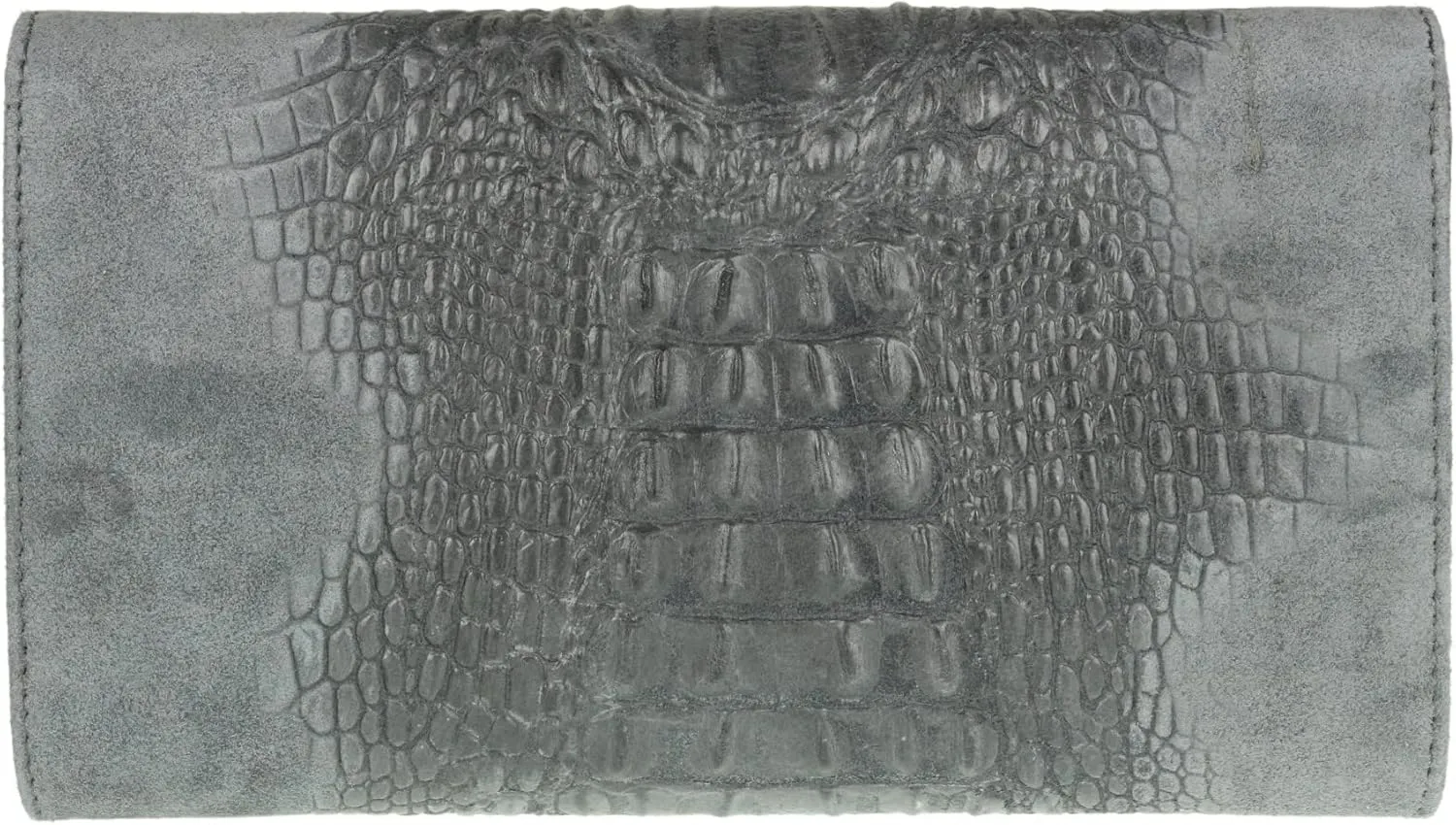Girly HandBags Womens Crocodile Suede Clutch Bag