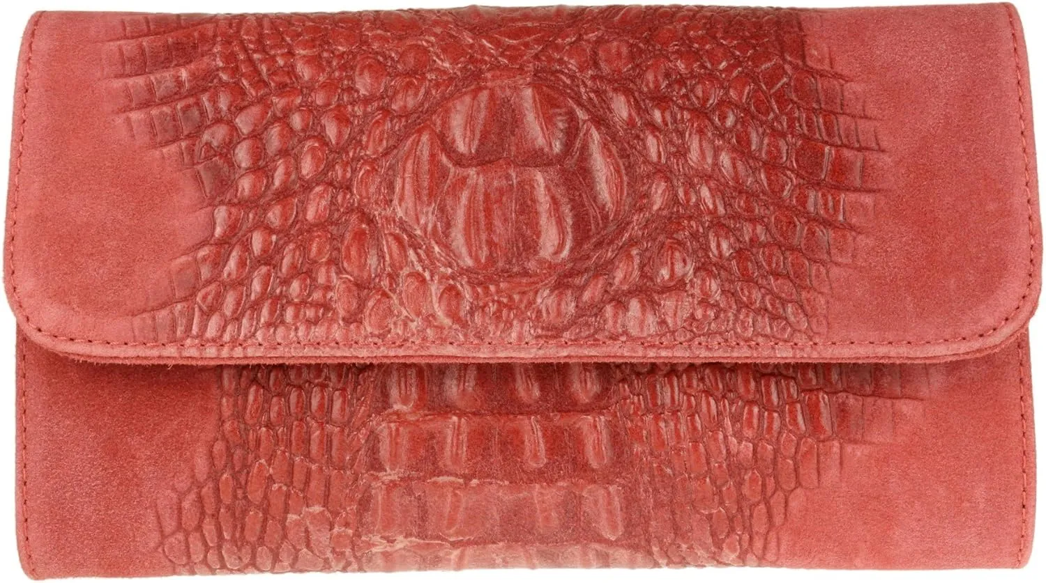 Girly HandBags Womens Crocodile Suede Clutch Bag