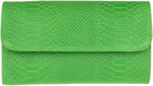 Girly HandBags Womens Italian Leather Snake Print Suede Clutch Bag