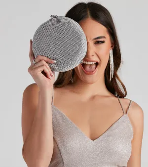 Glam Moment Rhinestone Mesh Bag