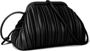 GLITZALL Clutch Purse and Dumpling Bag for Women,Designer Cloud Handbag and Ruched Bag with Detachable Shoulder Strap