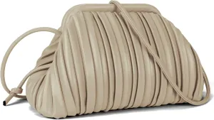 GLITZALL Clutch Purse and Dumpling Bag for Women,Designer Cloud Handbag and Ruched Bag with Detachable Shoulder Strap