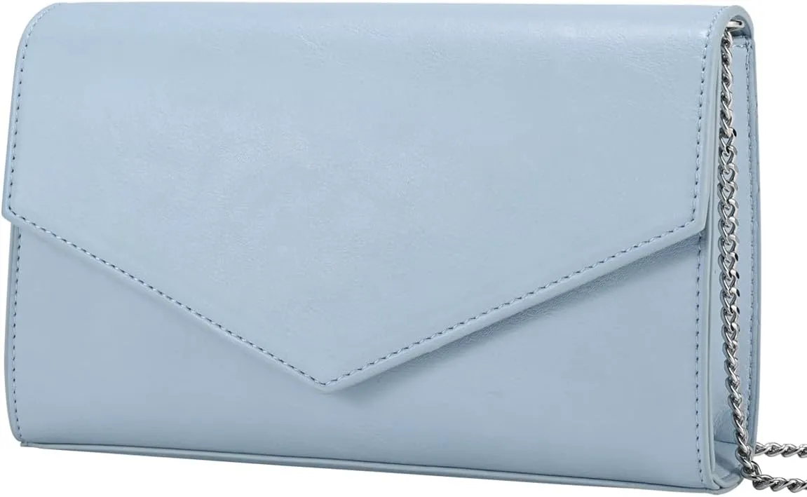 GM LIKKIE Clutch Purse for Women, Evening Envelope Clutch Bag, Crossbody Foldover PU Leather Shoulder Handbag