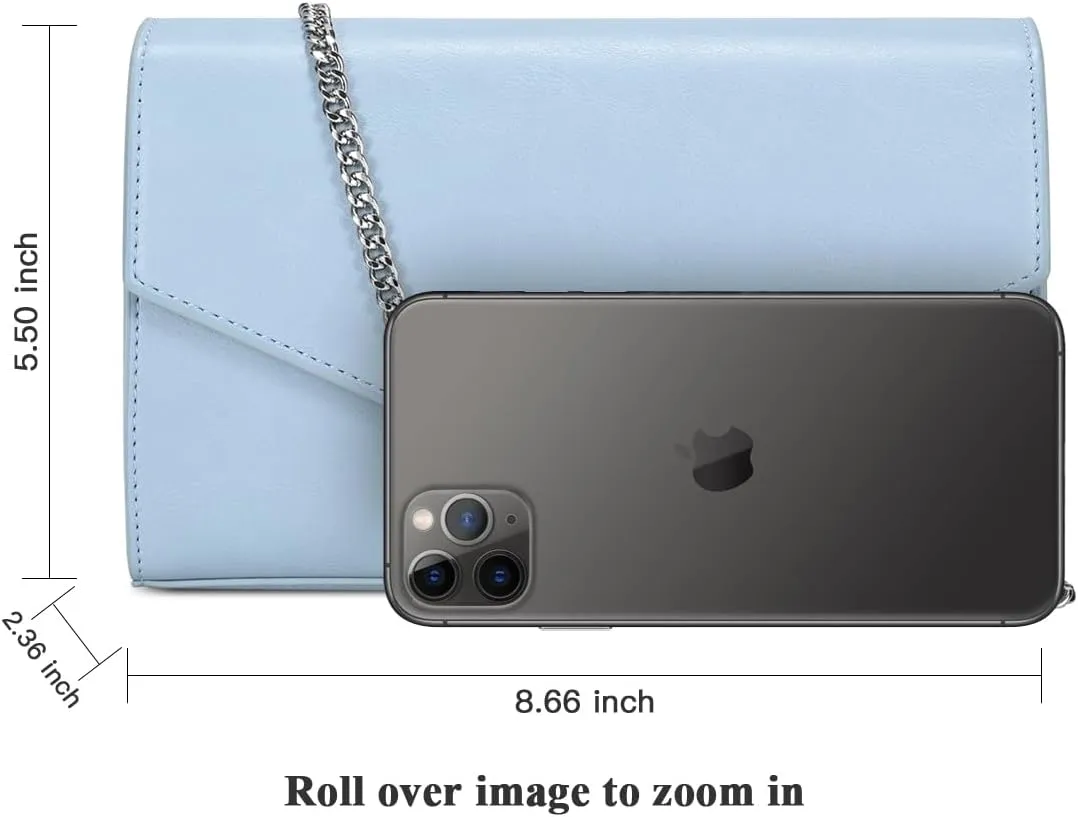 GM LIKKIE Clutch Purse for Women, Evening Envelope Clutch Bag, Crossbody Foldover PU Leather Shoulder Handbag