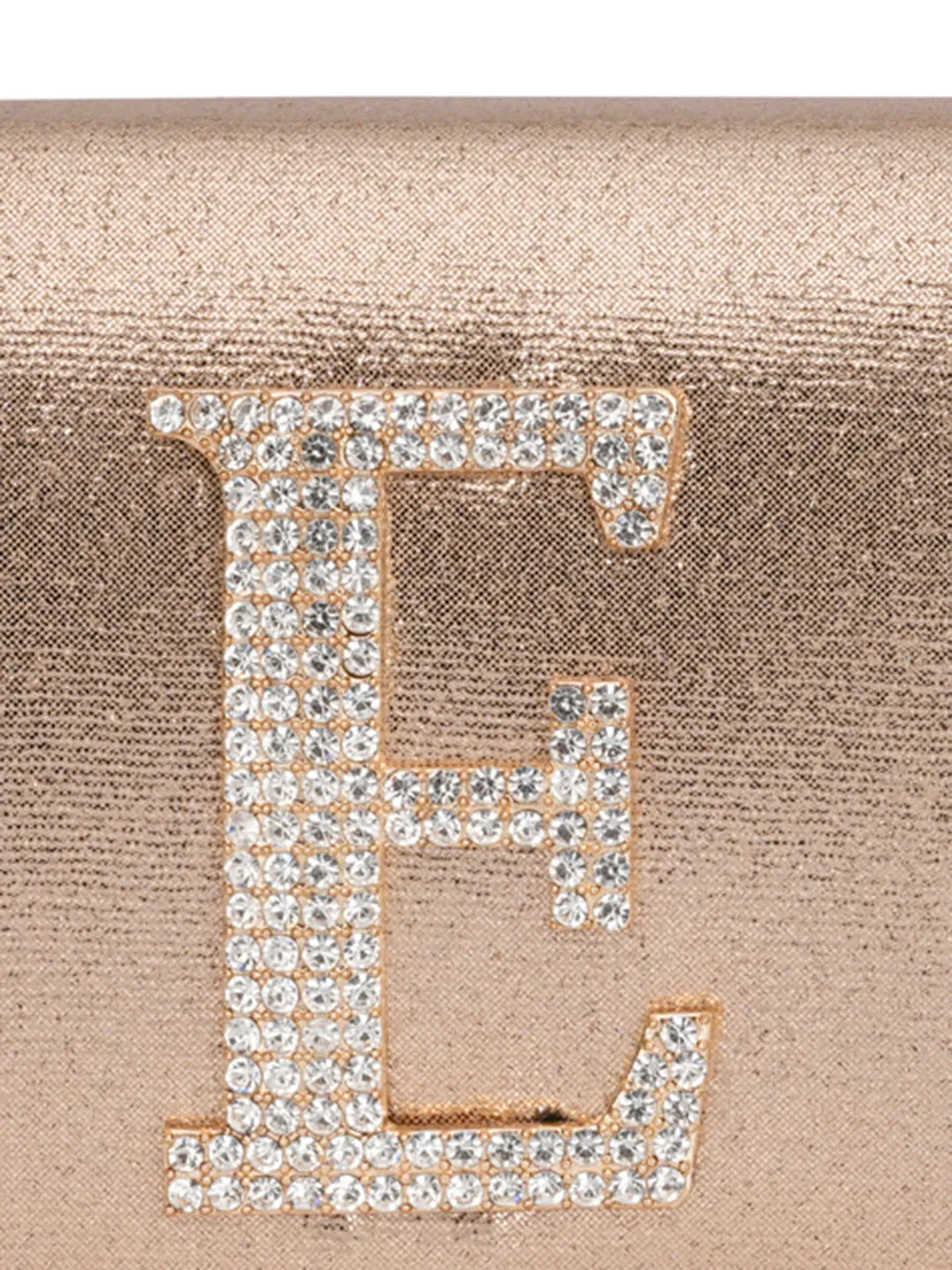 Golden E Alphabhet Intial Embellised Flap Bag