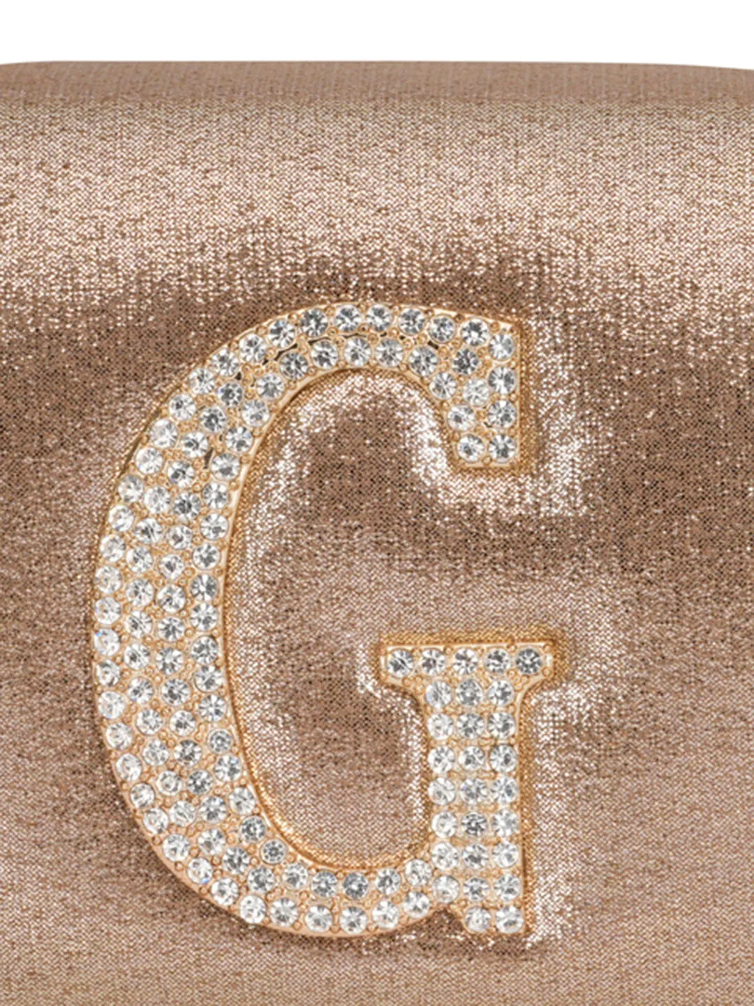 Golden G Alphabhet Intial Embellised Flap Bag