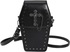 Goth Purse Coffin Halloween Purses Clutch Shoulder Bag Small Crossbody Bag Spooky Horror Cute Wallet