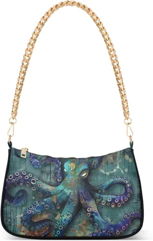 Graffiti Painting Abstract Chain Purse Hobo Clutch Bag Women's Designer Inspire Handbags Shoulder Strap