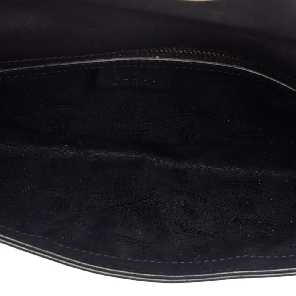 Gucci Black Leather Studded Clutch
