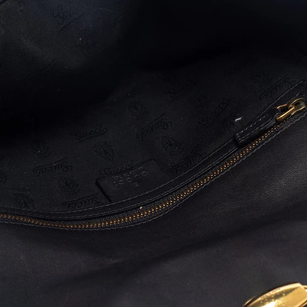 Gucci Black Leather Studded Clutch