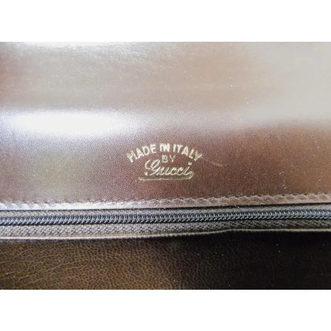Gucci Clutch Micro Guccissima Print Suedeleather Two Way Style Clutchshoulder Brown Suede Shoulder B