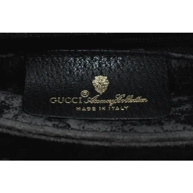 Gucci Clutch Two Way Grey On Black Guccissima Print Coated Canvas And Leather Shoulder Bag