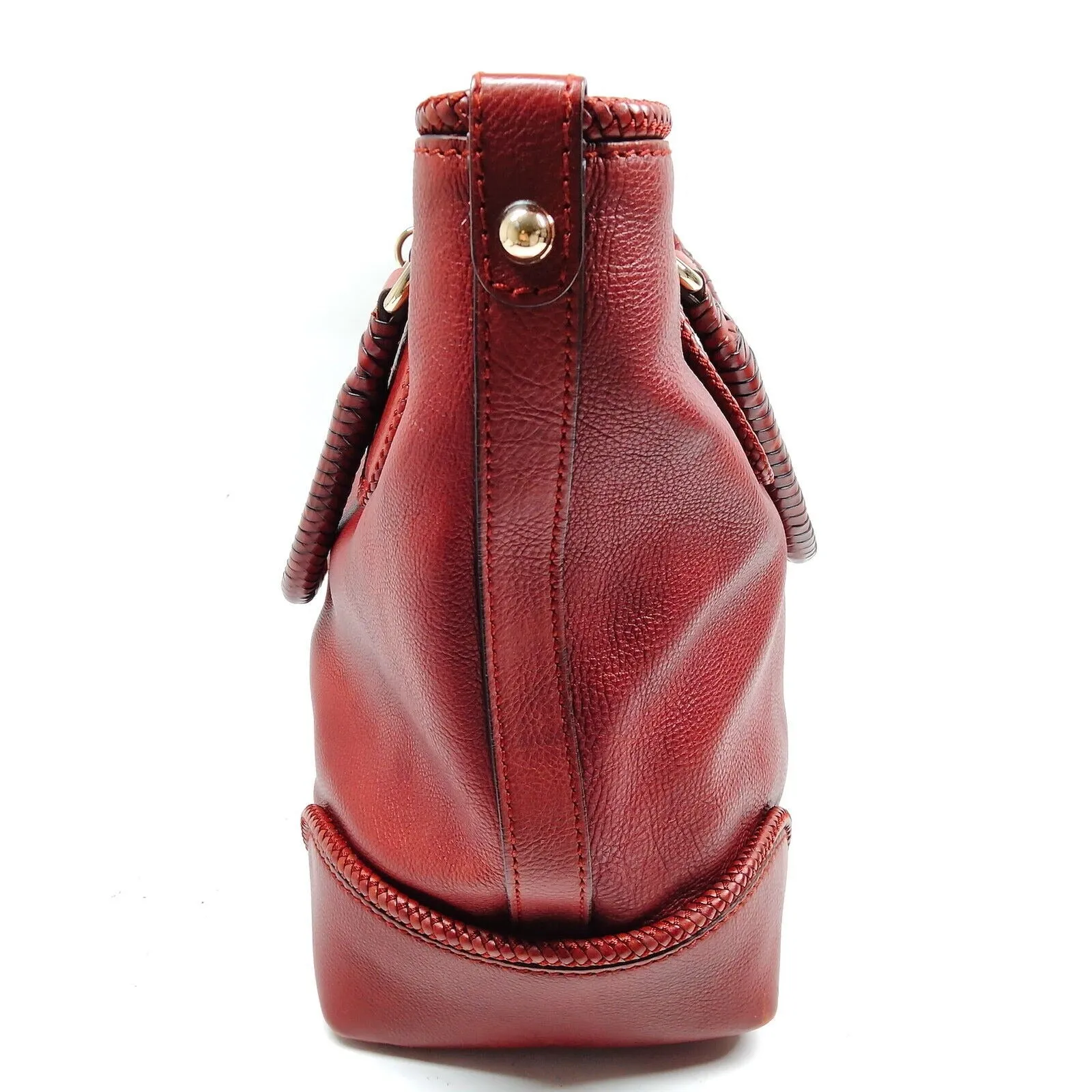 Gucci, Marrakech burgundy/ox blood leather, XL tote with gold GG accents, tassels and beautiful handwoven trim around the edges and handles