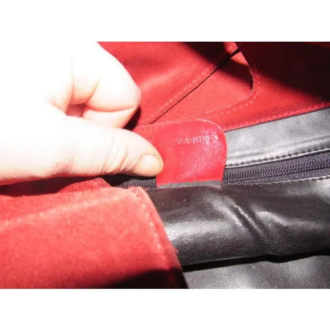 Gucci Soho Vintage Purses Red Suede Clutch Tote