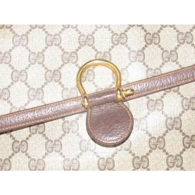 Gucci Vintage Pursesdesigner Purses Large G Logo Print Coated Canvas And Leather In Browns Clutch