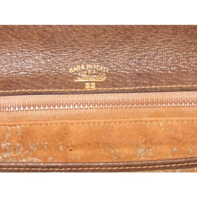 Gucci Vintage Pursesdesigner Purses Large G Logo Print Coated Canvas And Leather In Browns Clutch