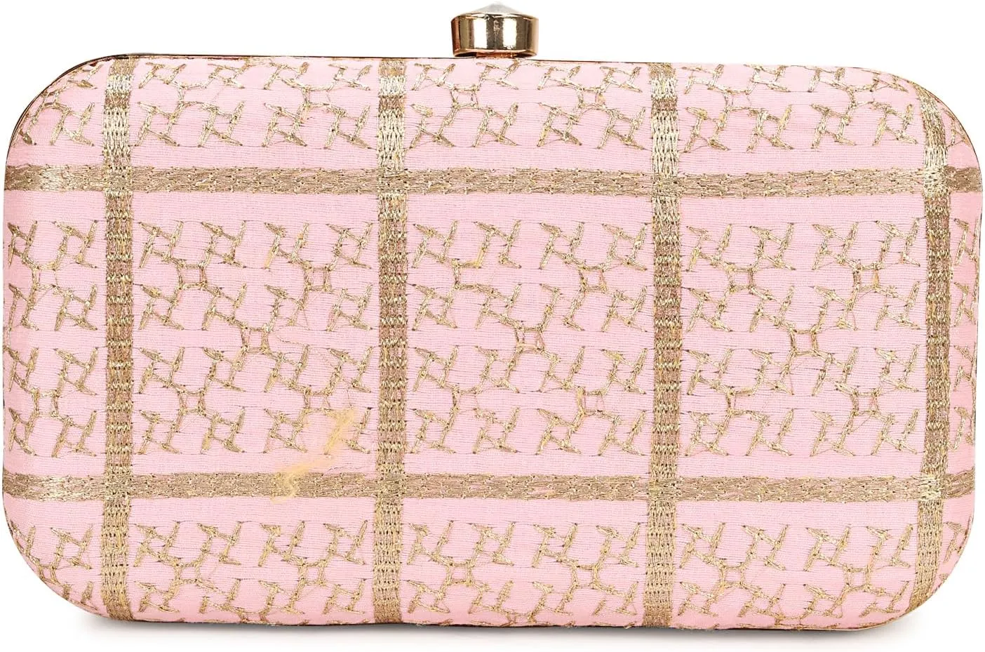 Hand Crafted LONGING TO BUY Designer Box Clutch - Zari Embroidery Hand Clutch