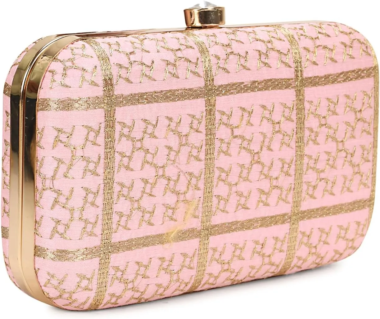 Hand Crafted LONGING TO BUY Designer Box Clutch - Zari Embroidery Hand Clutch