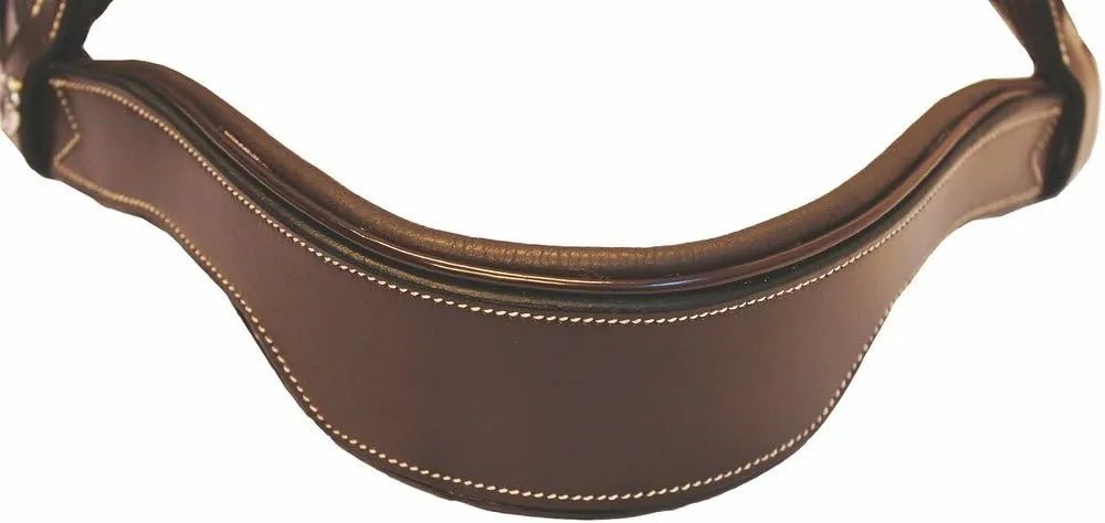 Henri de Rivel Pro Mono Crown Fancy Bridle with Patent Leather Piping and Laced Reins