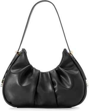 Herald Ruched Shoulder Bag Cloud Design Hobo Clutch Purse for Women Small Mini Cute Tote Handbag with Adjustable Strap