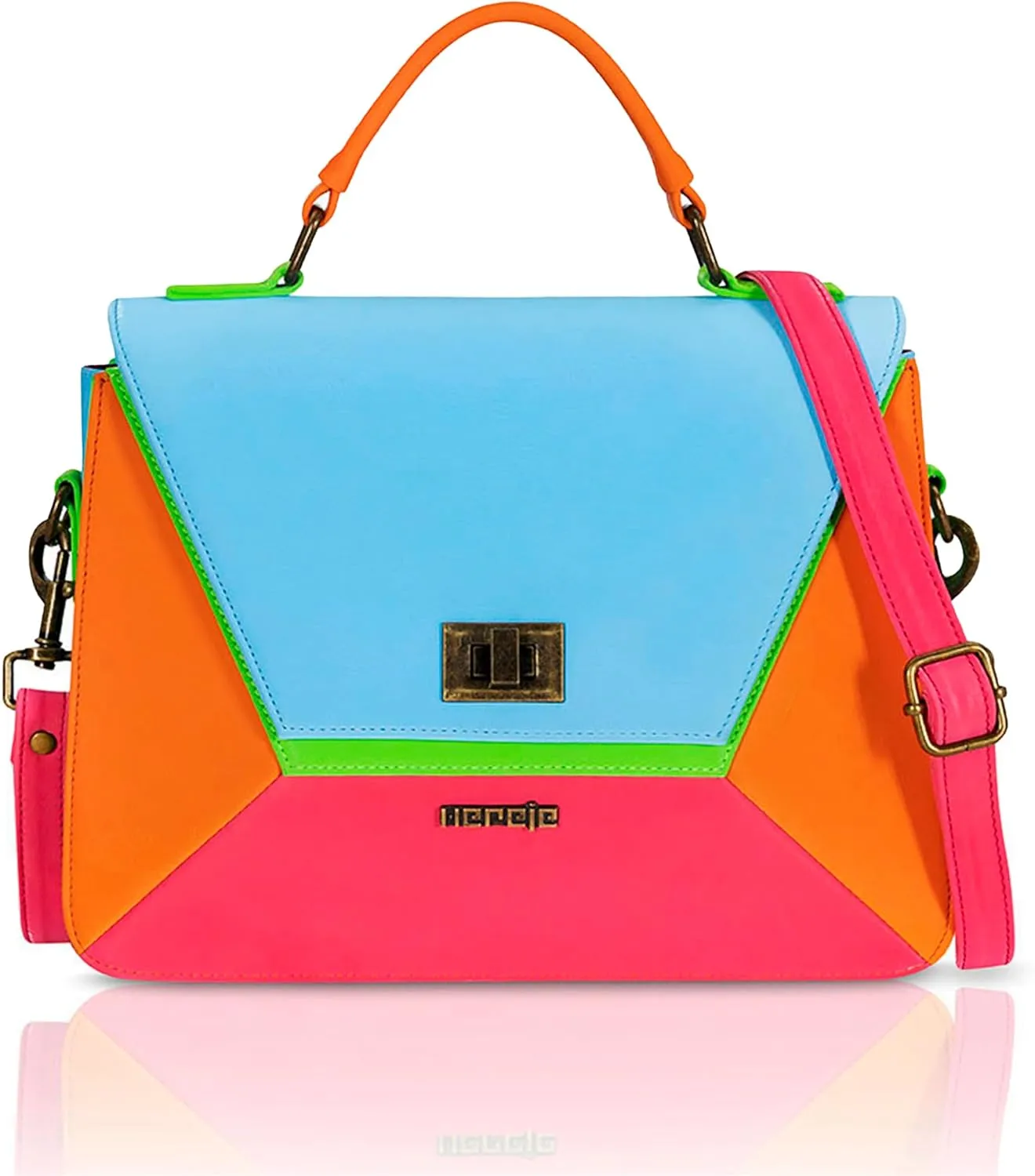 HEREJE Women Shoulder Bag - Chic Top Handle Leather Handbags For Women -Purses for Women - Retro Colorful Crossbody Bag -Spring Summer 2025