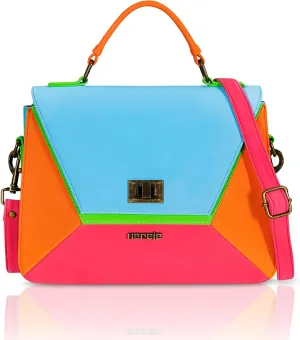 HEREJE Women Shoulder Bag - Chic Top Handle Leather Handbags For Women -Purses for Women - Retro Colorful Crossbody Bag -Spring Summer 2025