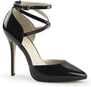 High Heels Black 13cm Pointy Toe Fine Heel Model Runway Dress Shoes Women's Shoes